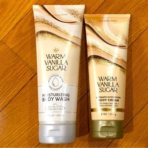 NWT Bath & Body Works Warm Vanilla Sugar Two Piece Set